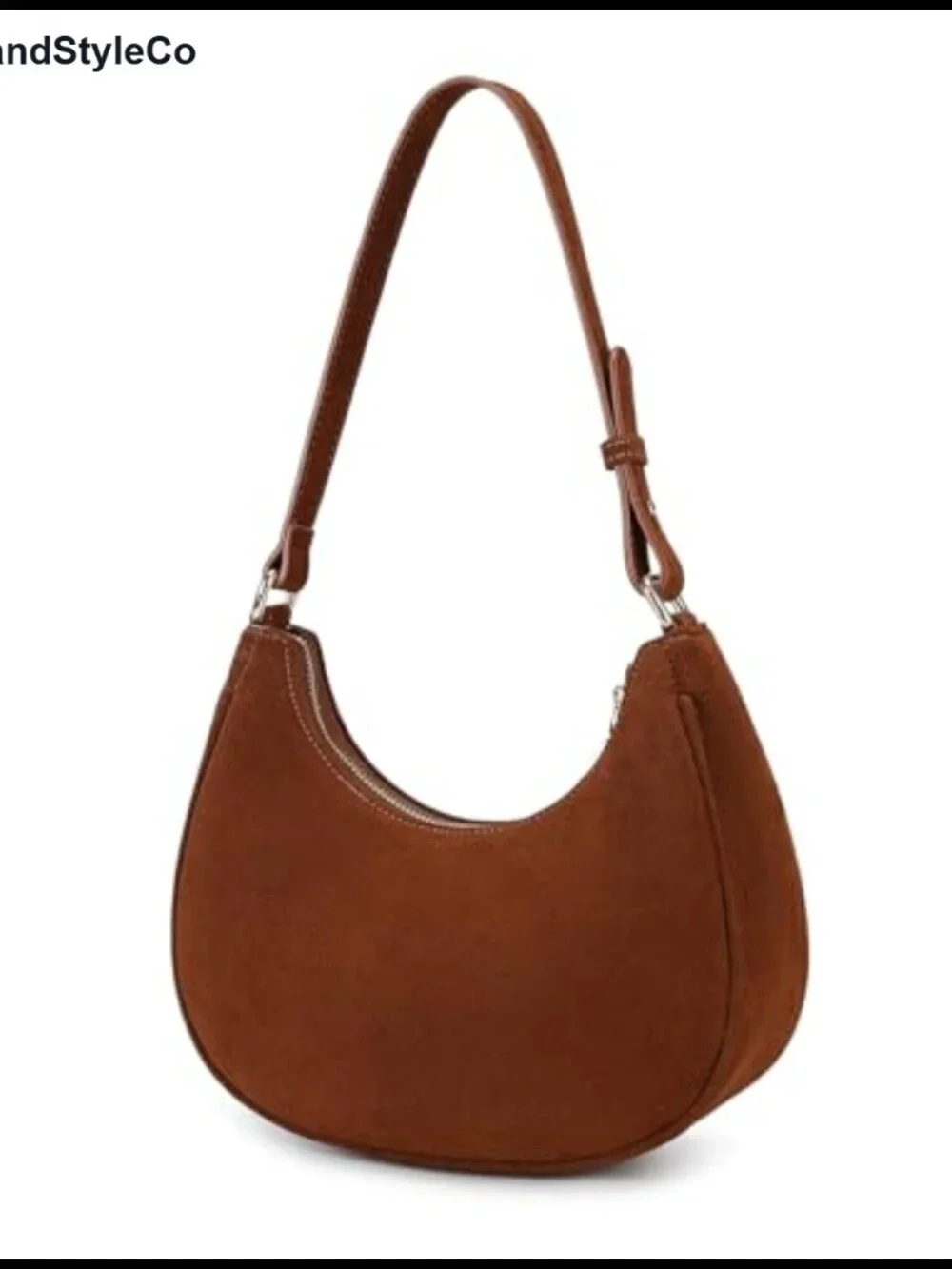Crescent Hobo Tote PU Leather Underarm Shoulder Bag Women Cute Mini Purse
